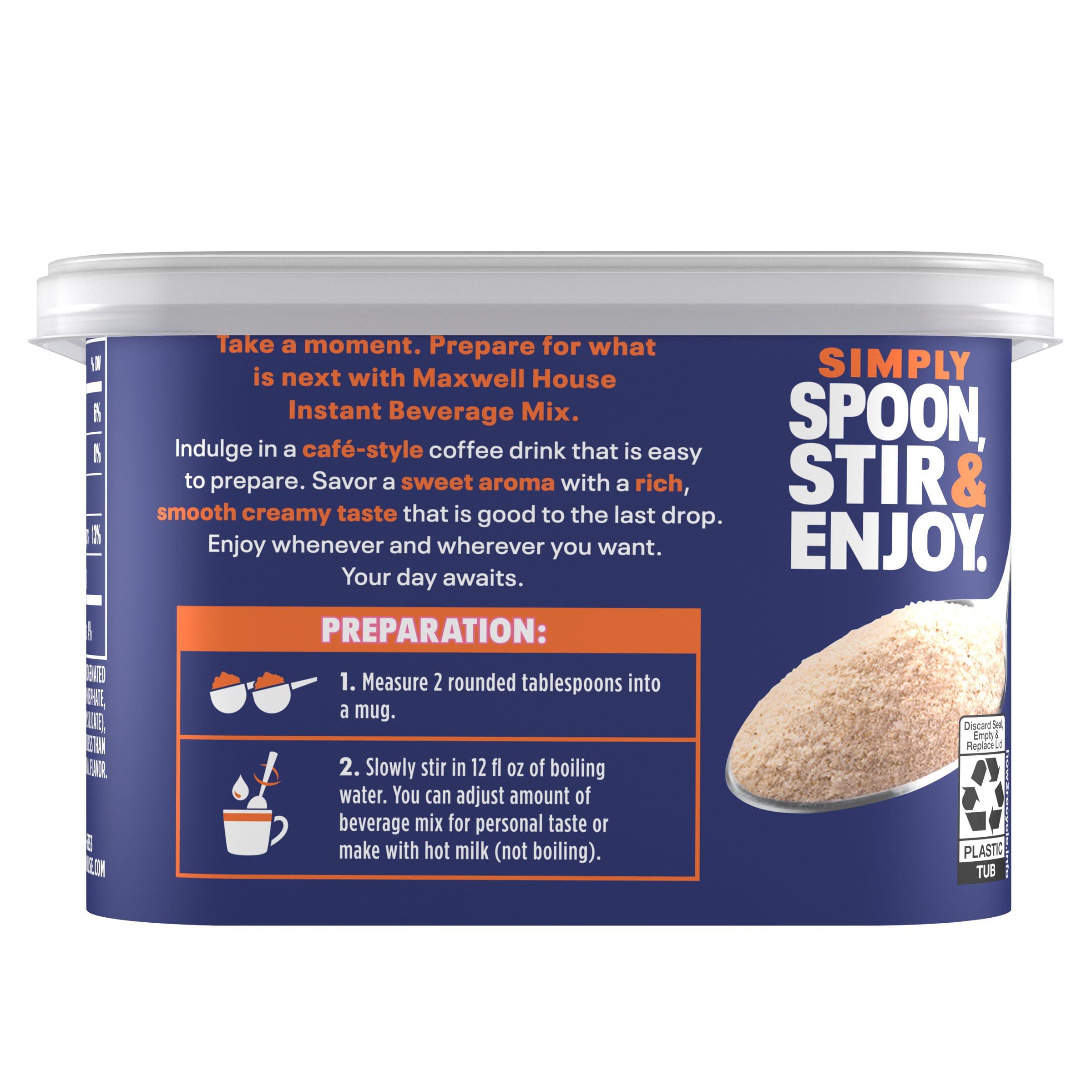 MAXWELL HOUSE Maxwell House International Cafe Flavored Instant Coffee, Cafe Francais, 7.6 Ounce Canister