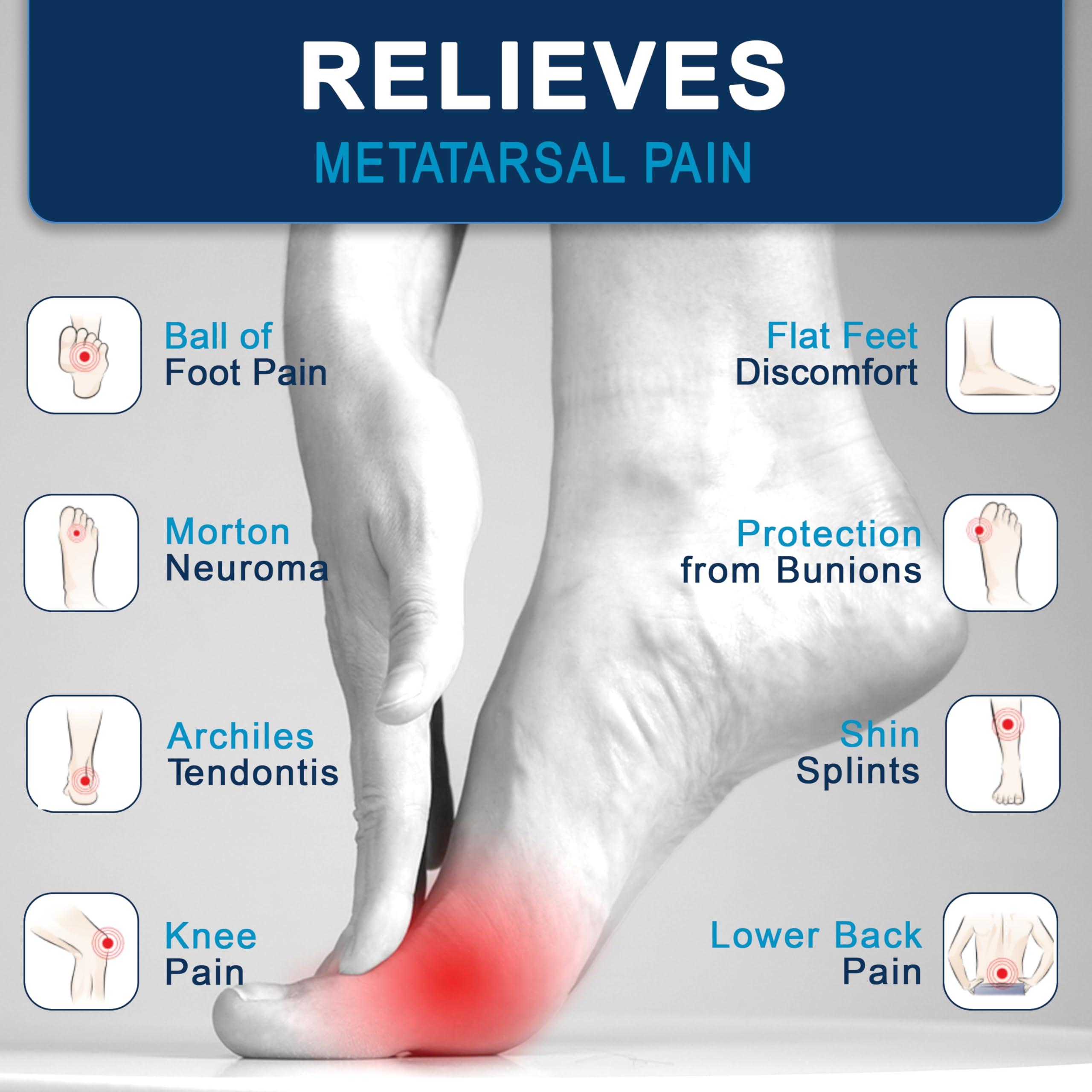 Foot logics Footlogics Orthotic Shoe Insoles with Built-in Raise for Ball of Foot Pain, Morton’s Neuroma, Flat Feet - Metatarsalgia, Pair (Full Length, Large (Men's 10-11.5, Women's 11.5-13))