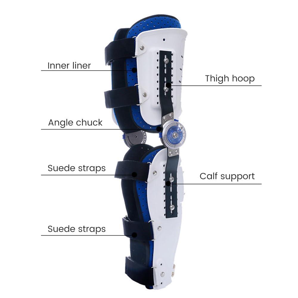 GARCAN Knee Brace Medial Hinged Leg Brace Support Osteoarthritis Knee Joint Pain Sports Unloading for Arthritis Ligament Adjustable,Right,M