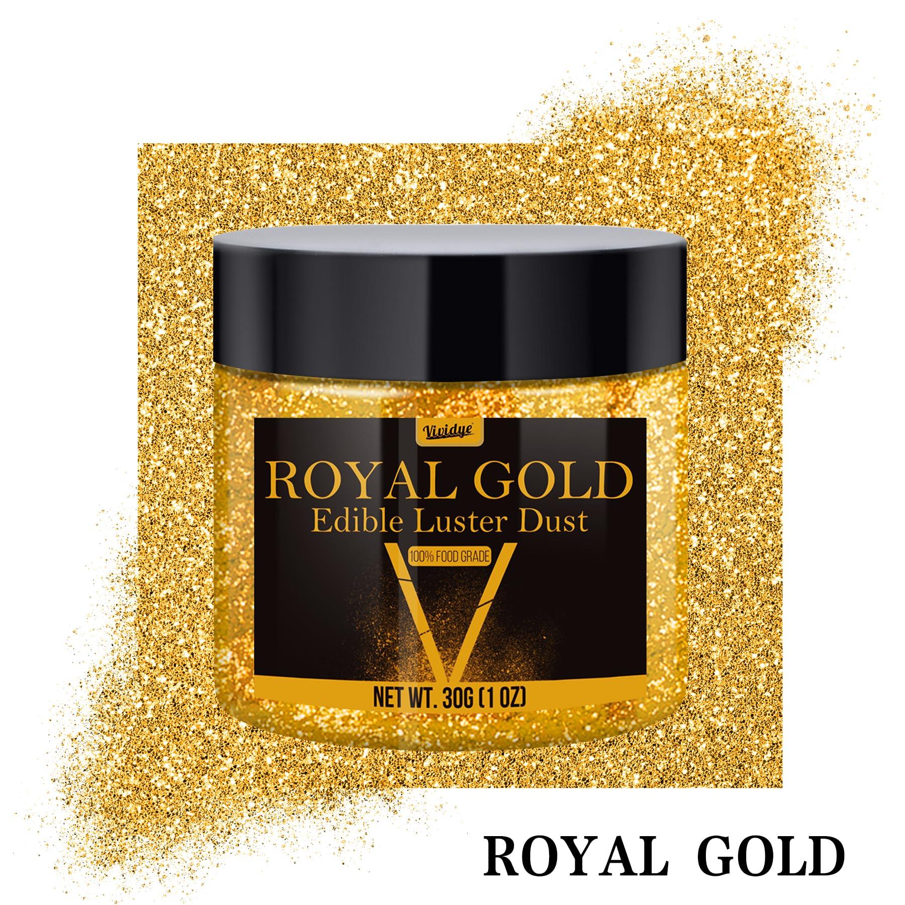 Vividye Edible Glitter - 30g / 1oz Luster Dust Edible Glimmer Powder for Sparkling Drinks, Foods, Wine, Cake - Food Grade Shimmer Dust Powder for Baking, Beverage, Cookies Decoration