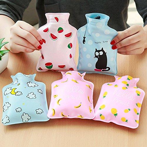 zxb-shop Safe Water-Filled Hot Water Bottle Hot Water Bottle,Cartoon Hand Po Warm Water Bottle Cute Mini Hot Water Bottles Small Portable Hand Warmer Water Injection Storage Bag Tools Classic Hot Water Bottle
