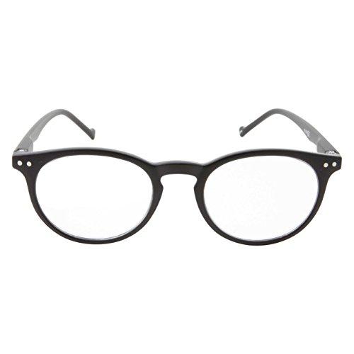 Wise Eyewear Wise Eyewear High Magnification Power Strong Reading Glasses Readers +4.00 to +6.00 (Black, 5.00)