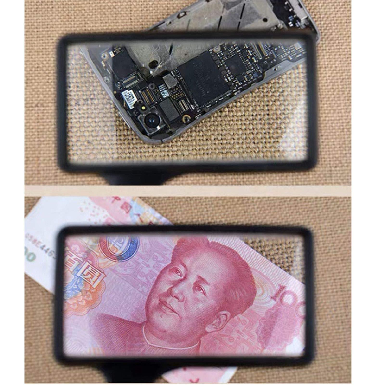 Owlike Owlike 5X Rectangular Magnifier Magnifying Glass Loupe for Reading Repairing Lens