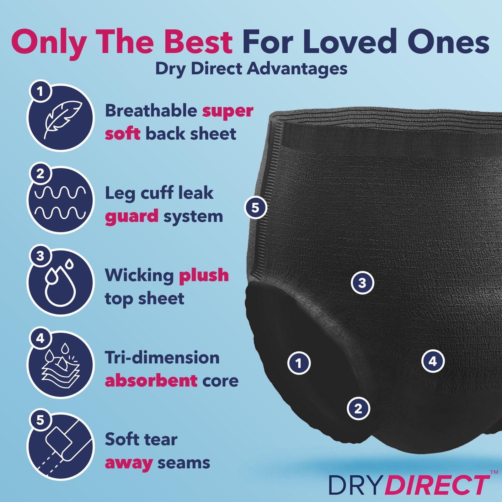 DRY DIRECT Dry Direct Noir Ultimate Protective Underwear (Small - Pack of 14) by Parentgiving