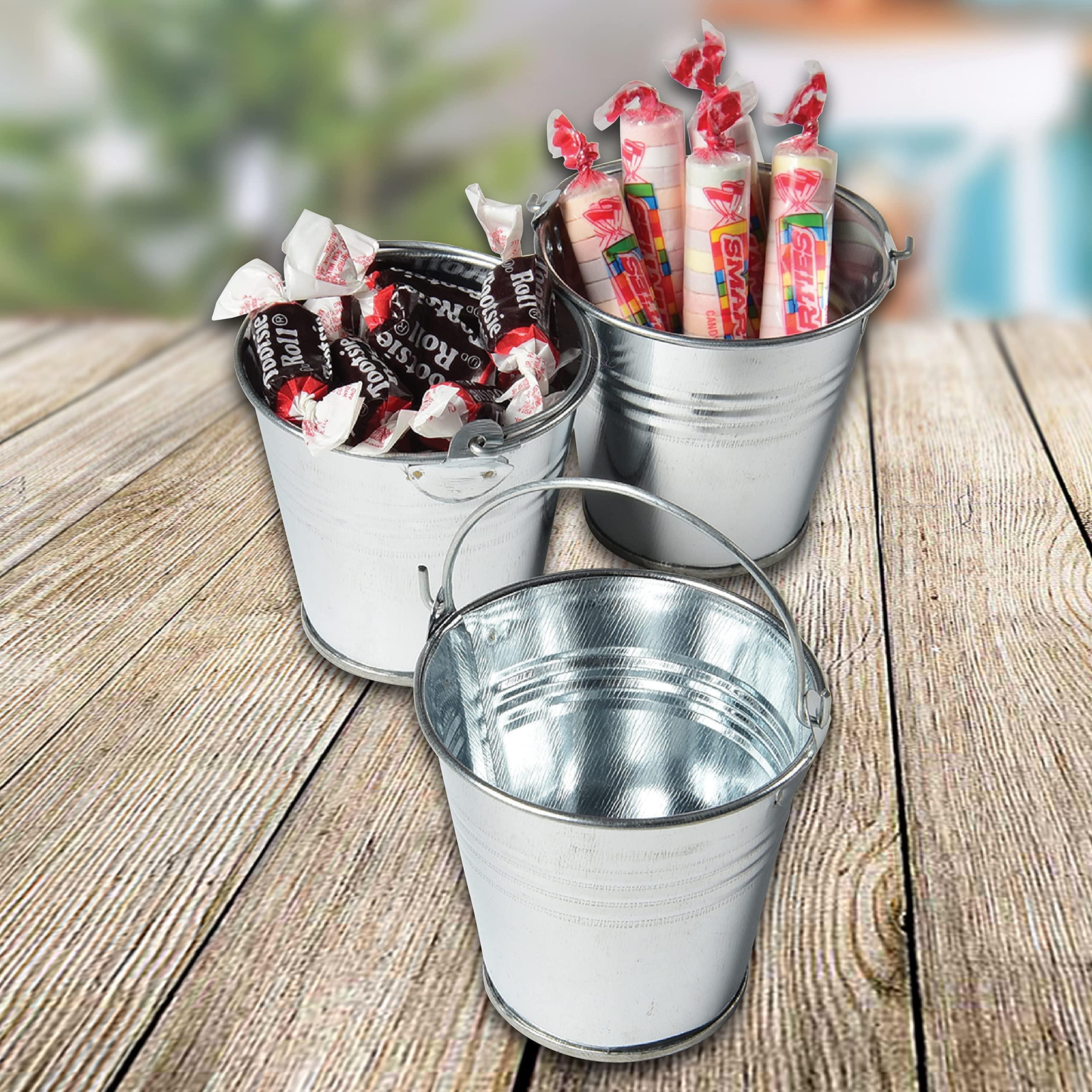 U. S. Toy Mini Metal Buckets,Pack of 12