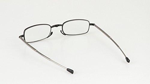 Prosool Photochromic + Readers Compact Folding Glasses Reading Change To Gray On Sun (Black, 2.25)