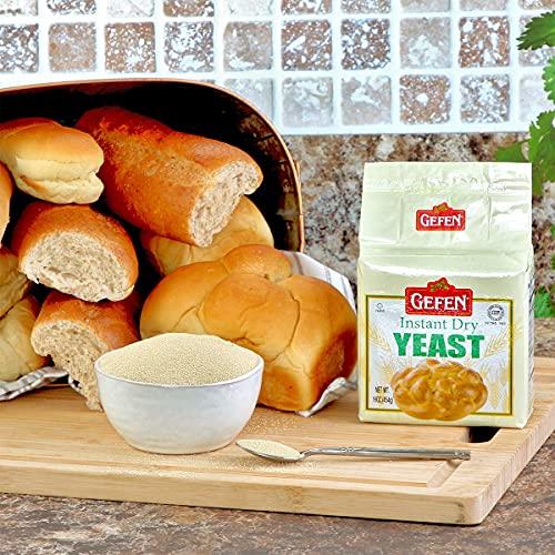 Gefen Gefen Instant Natural Dry Yeast, 1 LB Bag, Great for Breads & Challah, Certified Kosher