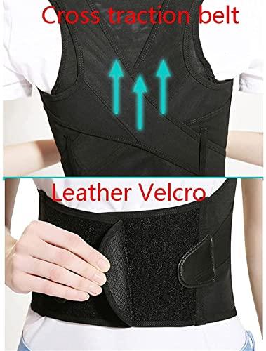 SJHY Posture Corrector Back Brace Straightener Lumbar Support Belt with Metal Support for Back Neck Shoulder Pain Relief Improve Posture Back Posture (Color : Black, Size : XXXX-Large)