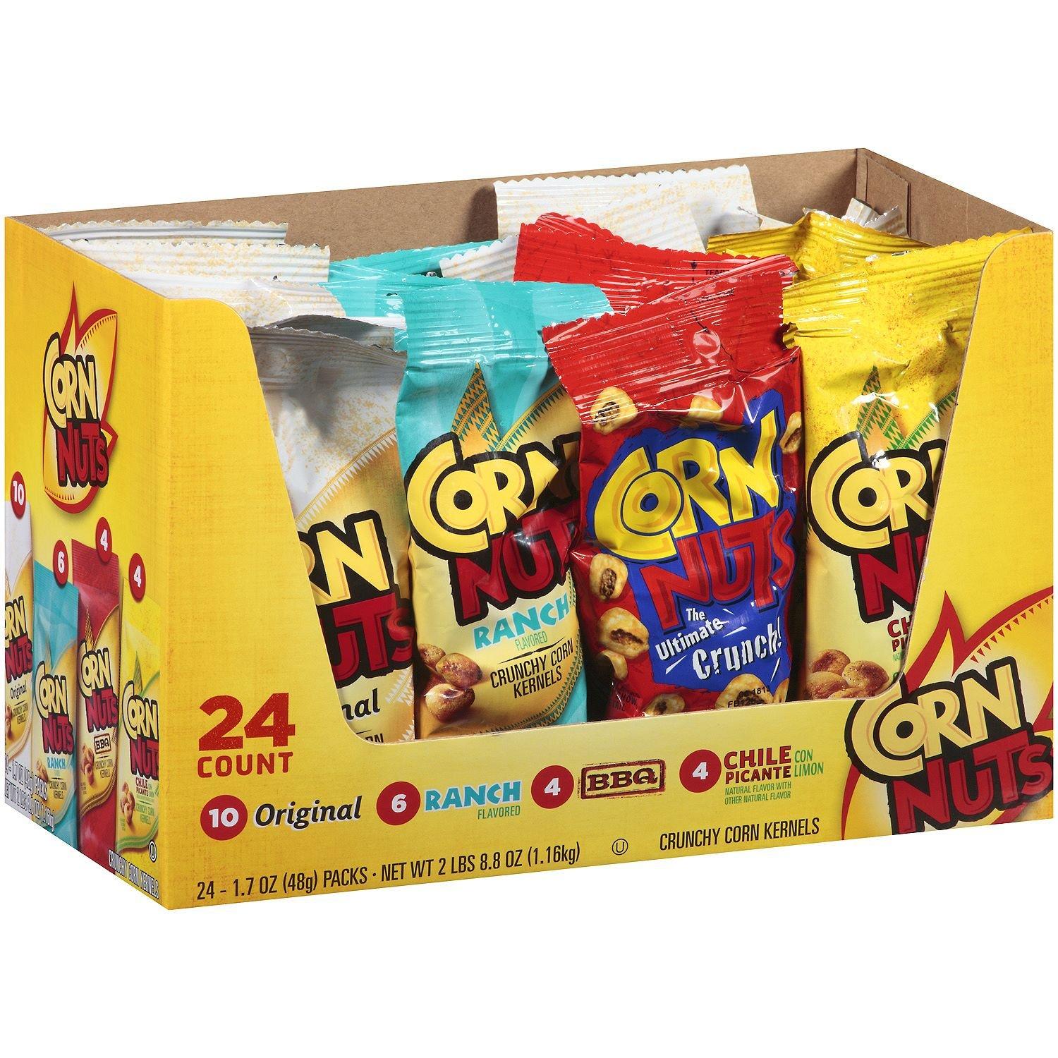Kraft Cornnut 4 Flavor Mix Variety Pack, 1.7-Ounce Bags (Pack of 24)