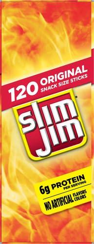 Slim Jim Slim Jim Snack-Sized Smoked Meat Stick, Original Flavor, .28 Oz. 120-Count