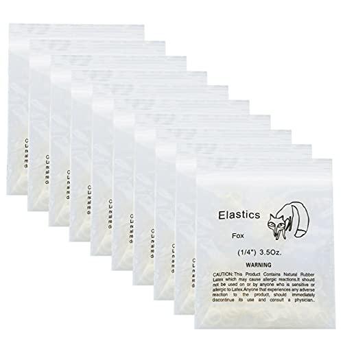 N\C 1000Pcs Dental Elastics Orthodontic Rubber Bands Ties Braces 3.5oz Zoo Pack 10bags (Fox 1/4" 3.5oz)
