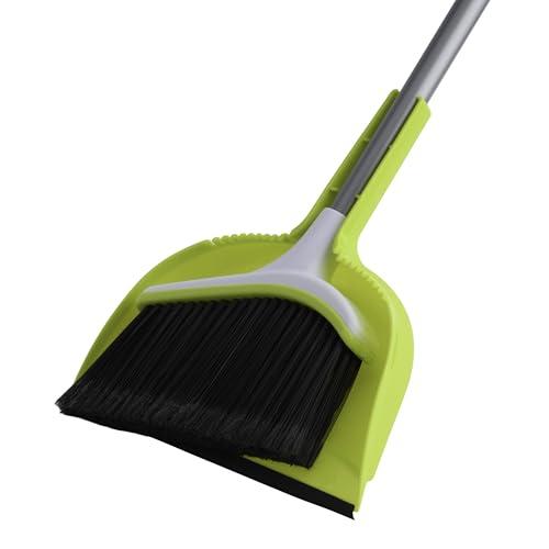 Casabella Casabella Broom & Dustpan Set, 44-Inch Angled Broom with Snap-On Dustpan, Durable Bristles, Innovative Dustpan, Convenient Storage - Perfect for Tile, Wood, and Laminate Floors