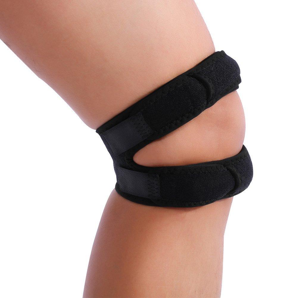 Yosoo Yosoo Patella Tendon Support Knee Strap, Adjustable Neoprene Infrapatellar Strap Band Brace for Knee Support Fits Running Basketball Outdoor Sports (L 15''-22'' Under Patella)