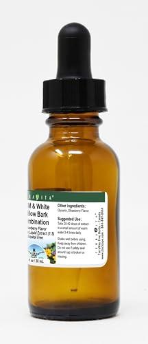 TerraVita MSM & White Willow Bark Combination Glycerite Liquid Extract (1:5) - Strawberry Flavored (1 oz, ZIN: 522753)