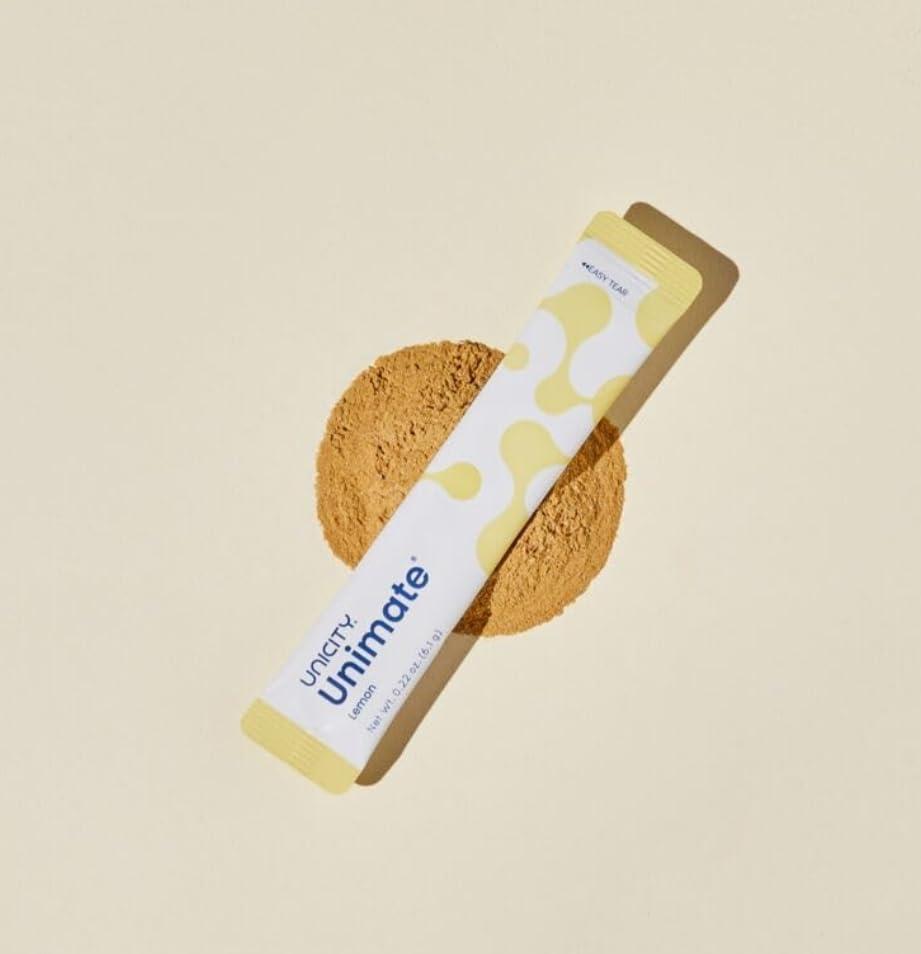 Unicity UNICITY Unimate Natural LemonUltra Concentrated Yerba Mate Drink Mix (30 Packets) - Alternative to Coffee and Energy Drinks (30-Day Supply)