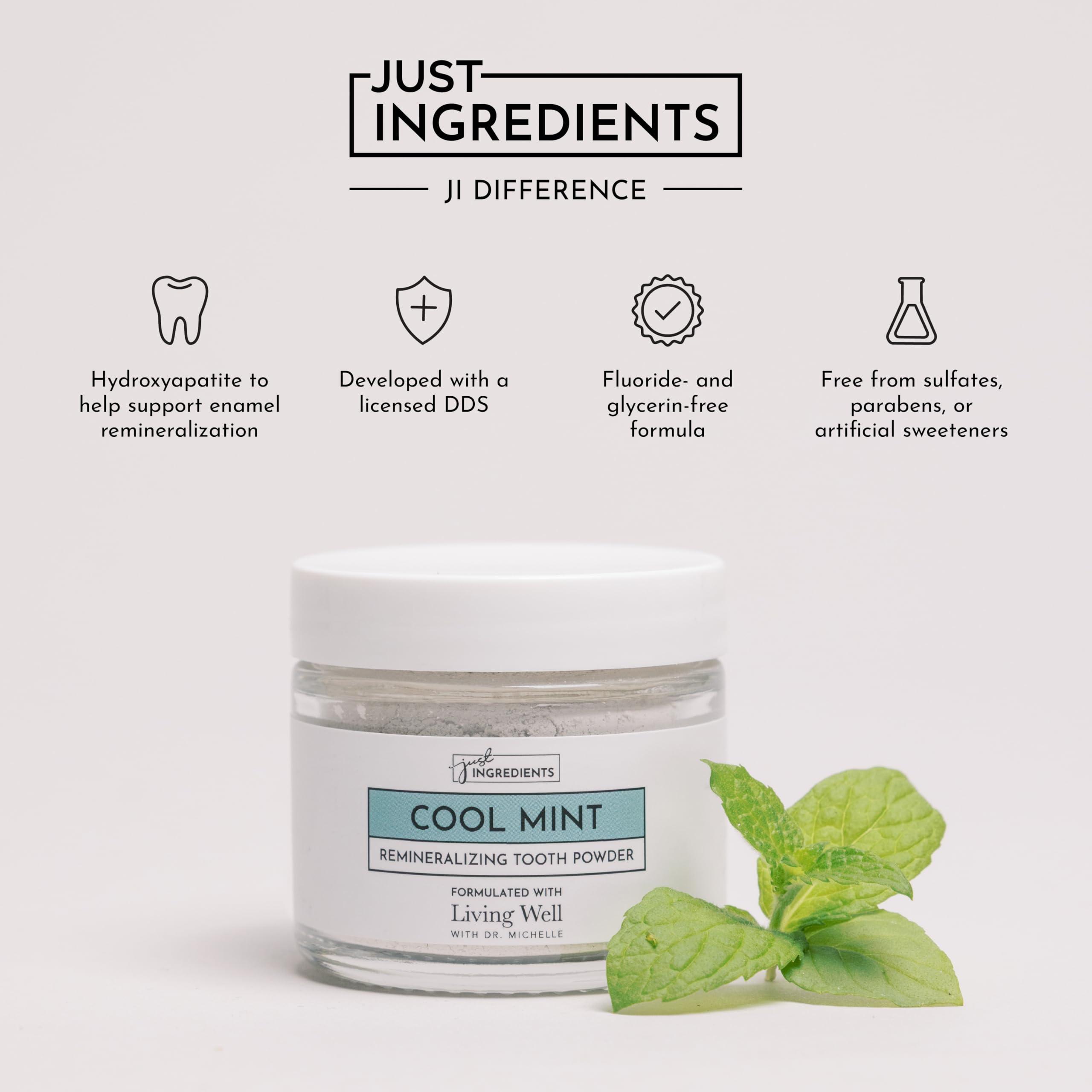 Living Well with Dr. Michelle Living Well with Dr. Michelle Remineralizing Tooth Powder | Fluoride-Free Formula with Hydroxyapatite | Cavity Prevention & Remineralization | Safe & Clean Ingredients | Cool Mint Flavor