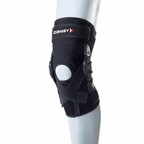 Zamst Zamst ZK-X Sports Knee Brace With Metal Hinges Protecting the Knee Ligaments For Moderate Sprains Of the ACL, MCL, LCL-for Basketball, Volleyball, Soccer, Football, Lacrosse, Ice Hockey-Black, 2XL