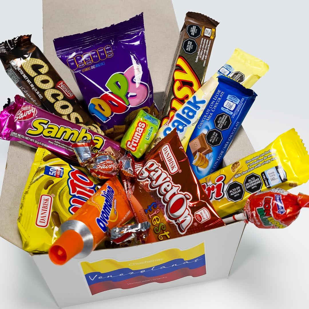 CALES Venezuela Snacks Gift Box, Venezuela Snacks, Chucherias Venezolanas, Candy Box, Cotillon, Regalo Venezolano