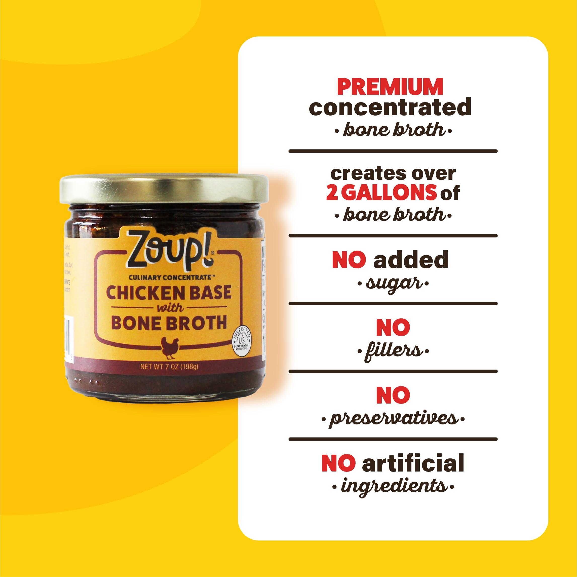 Zoup! Zoup! Good, Really Good Chicken Bone Broth Culinary Concentrate, 2 Pack, 7 Oz Each