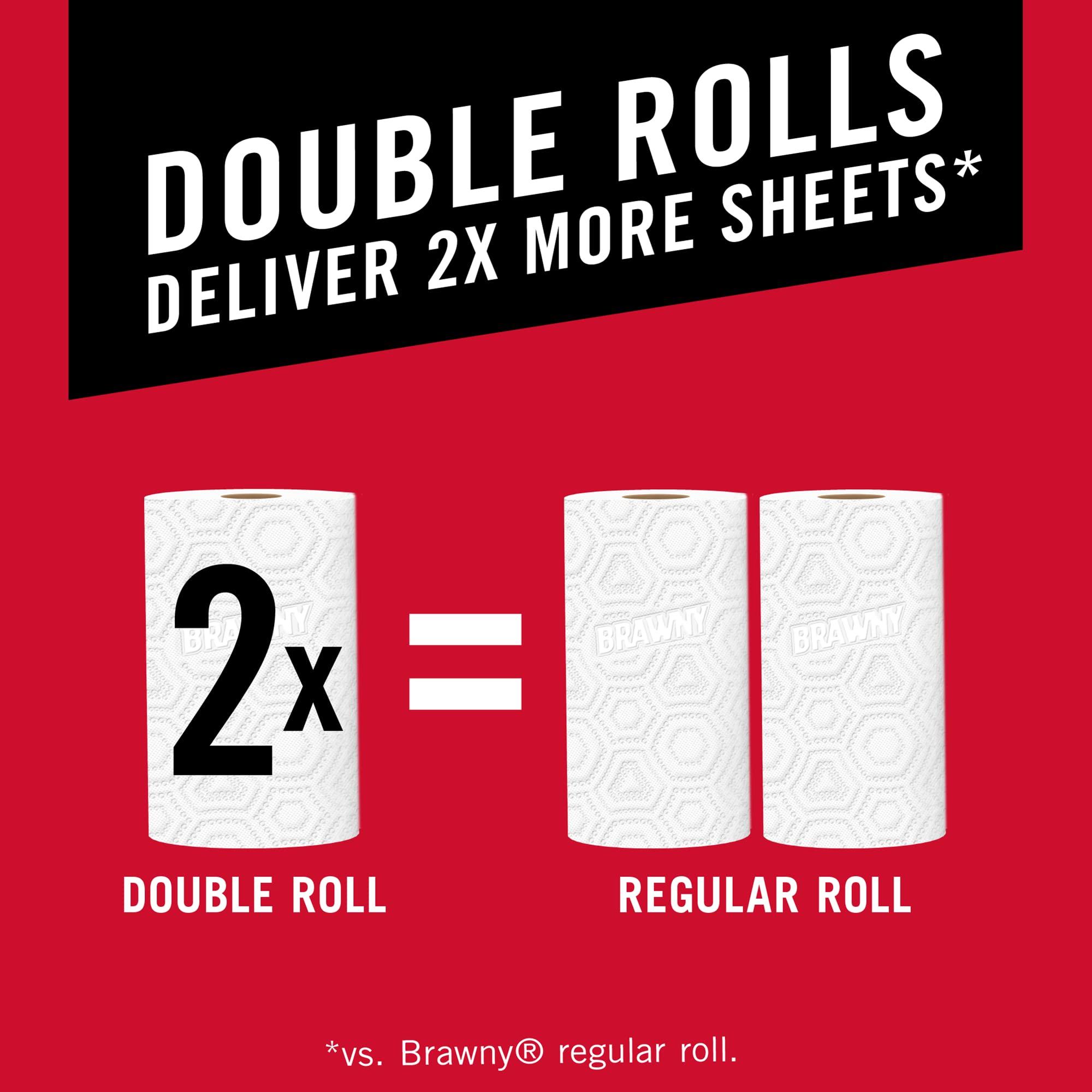 Brawny Brawny Pick-A-Size Paper Towels, 6 Double Rolls = 12 Regular Rolls, 2 Sheet Sizes (Half or Full), Strong Paper Towel For Everyday Use