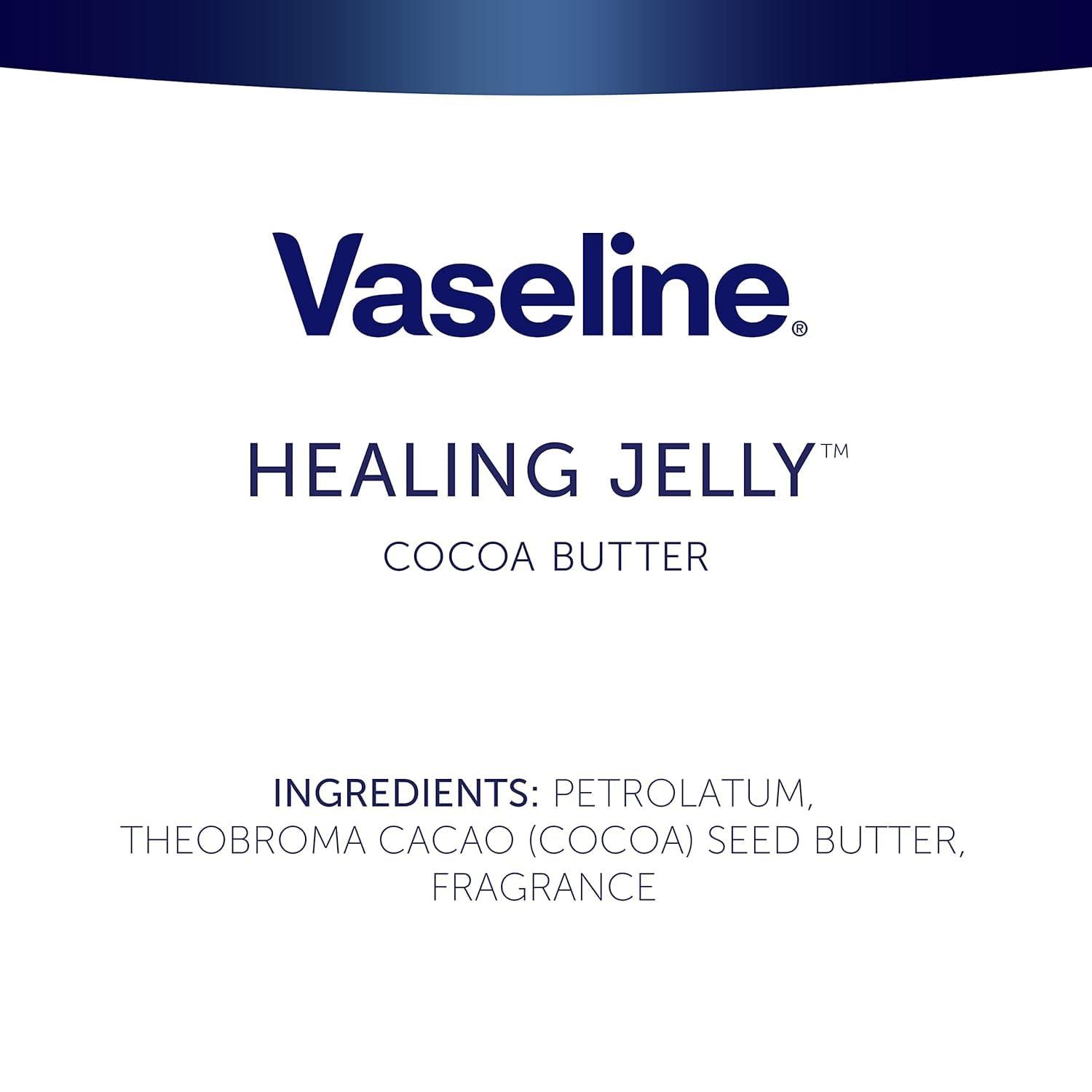 Vaseline Vaseline Cocoa Butter Healing Jelly, 2-Size Variety Bundle #1 Dermatologist-Recommended Skin Protectant, Healing Ointment for Sensitive and Dry Skin