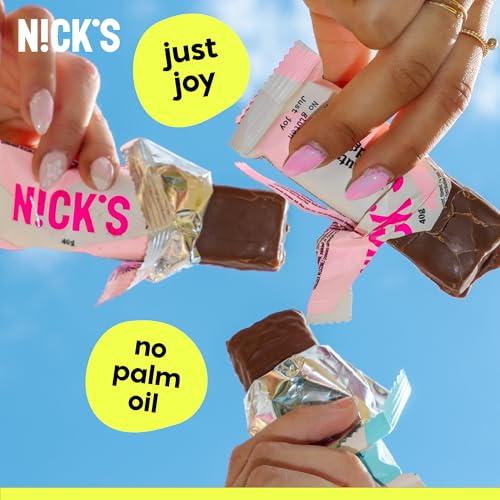 N!CK\'S NICKS Keto Chocolate Candy Bars Variety Pack, No Added Sugar, Coconut, Gluten Free Sweets Low carb Candy Snack Bar (Multipack 15x40g)