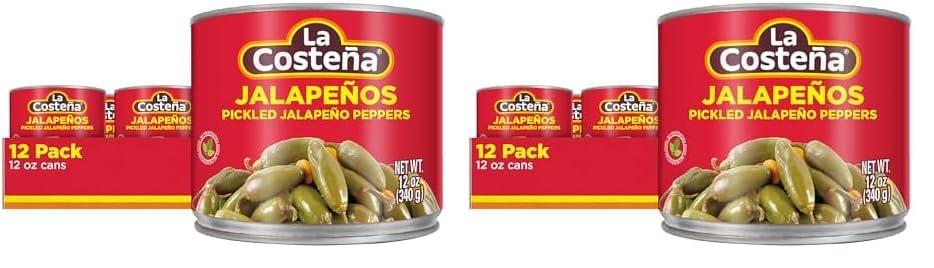 La Costeña La Costea Jalapeo Whole Peppers 12 oz (24-Pack)