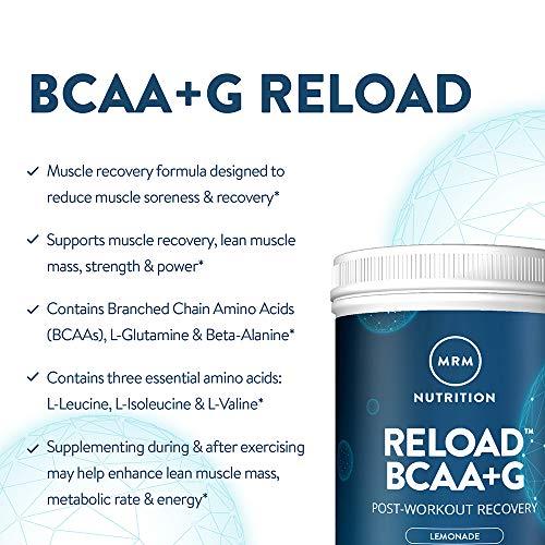 MRM MRM BCAA+G RELOAD Post-Workout Recovery – Lemon, 840g - 60 Servings Per Container