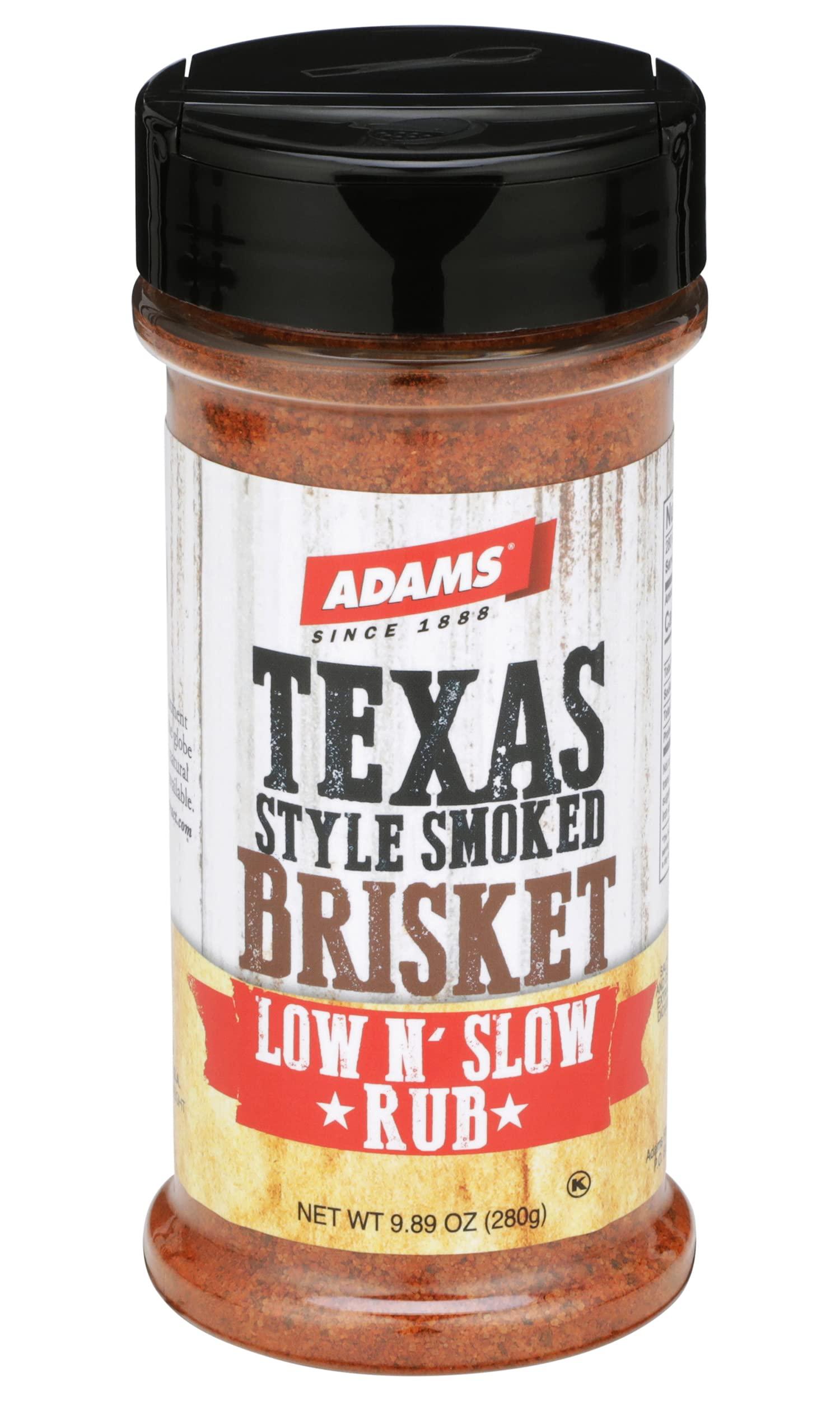 ADAMS EXTRACT Adams Texas Style Smoked Brisket Low N’ Slow Rub, 9.89 Ounce Bottle (Pack of 1)