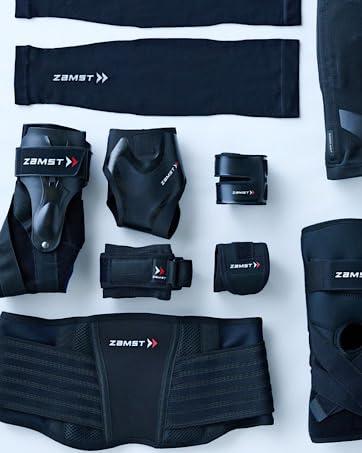 Zamst Zamst A1 Sports Ankle Brace with Adjustable Three Way Straps For Moderate (Grade II) Lateral Ankle Sprain-for Basketball, Volleyball, Football, Lacrose, Tennis, Pickleball-Black, Left, Medium