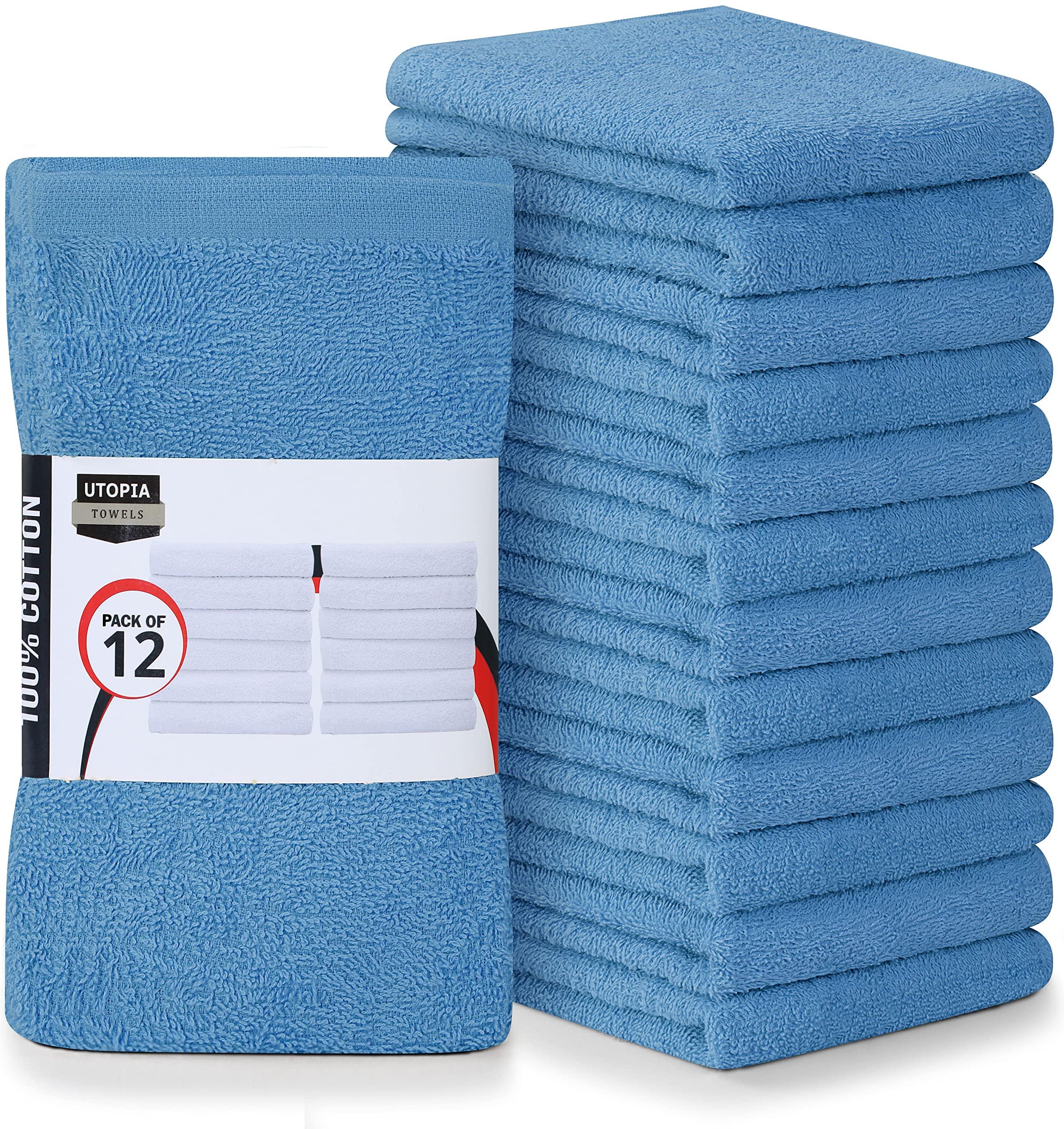 Utopia Towels Utopia Towels - Kitchen Bar Mops Towel, Pack of 12 Towels - 16 x 19 Inches, 100% Cotton Ring Spun, Super Absorbent Bar Towels, Multi-Purpose Cleaning Towels for Home and Kitchen Bars