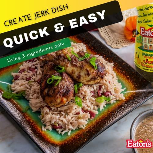 Eaton's Eaton's Authentic Jamaican Jerk Seasoning - Easy to Use, Spicy, and Flavorful Caribbean Jerk Seasoning, BBQ Rub, Grilled Chicken Seasoning or Marinade with Jerk Cooking Recipe eBook (Scotch Bonnet)