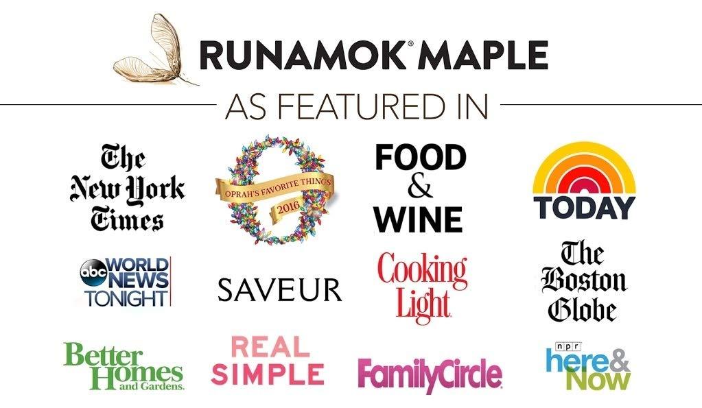 Runamok Runamok Pecan Wood Smoked Maple Syrup Organic - Authentic & Real Vermont Maple Syrup | Pure Strong Flavor | Great for BBQ, Broiled Salmon, Vinaigrettes & Cocktails | 8.45 Fl Oz (250mL)