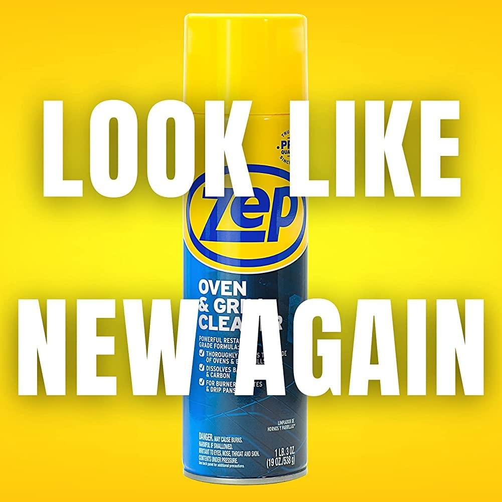 Zep Zep Heavy-Duty Oven and Grill Cleaner - 19 oz (Case of 2) ZUOVGR19 - Dissolves Grease on Contact, on Burners, Grates and Drip Pans