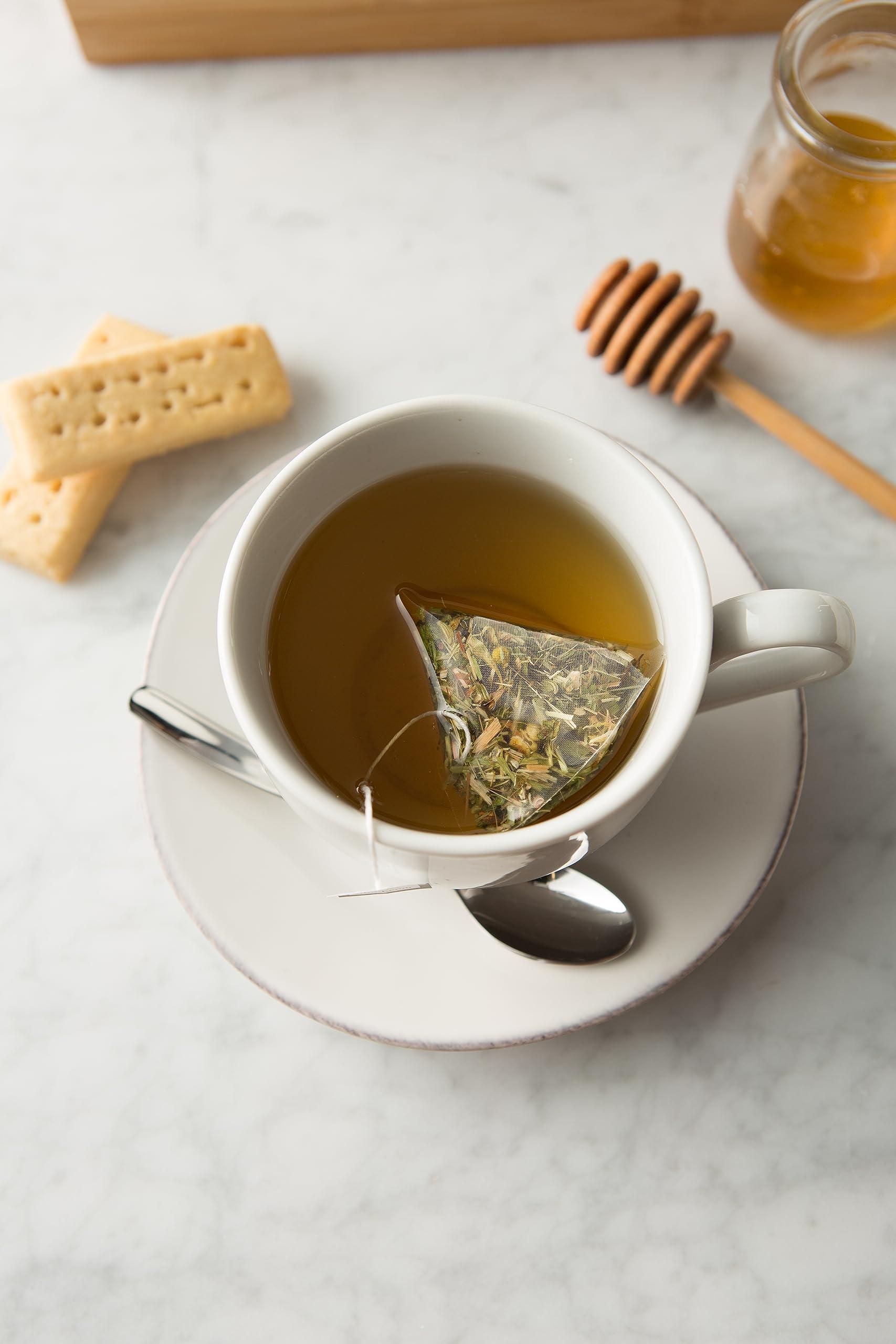 TWO LEAVES AND A BUD Two Leaves and a Bud Organic Chamomile Tea Bags, Naturally Caffeine Free, Whole Leaf Herbal Chamomile Tea in Compostable Sachets, 15 Count (Pack of 6)