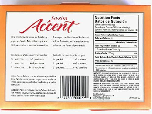 Sason Accent Sason - Coriander & Annatto Seasoning - 3.52 oz (20 packets per Box)