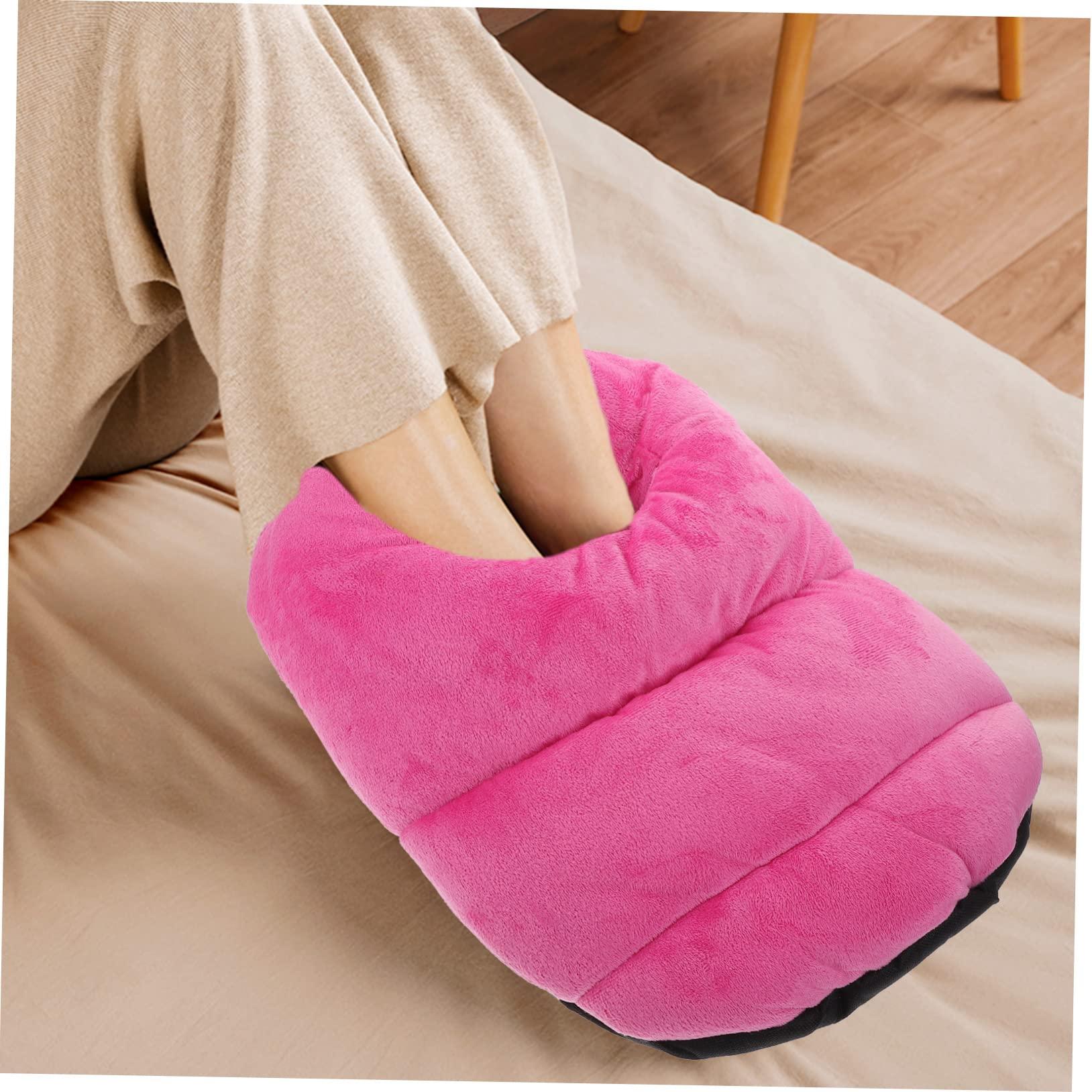 HEALLILY Heating Foot Warmer Heated Foot Warmers Foot Warm Cushion Anti Skid Plush Shoes Foot Warmer mat Electric Foot Massagers Heater Shoes Boots Electro-Thermal Office Super Soft Fleece