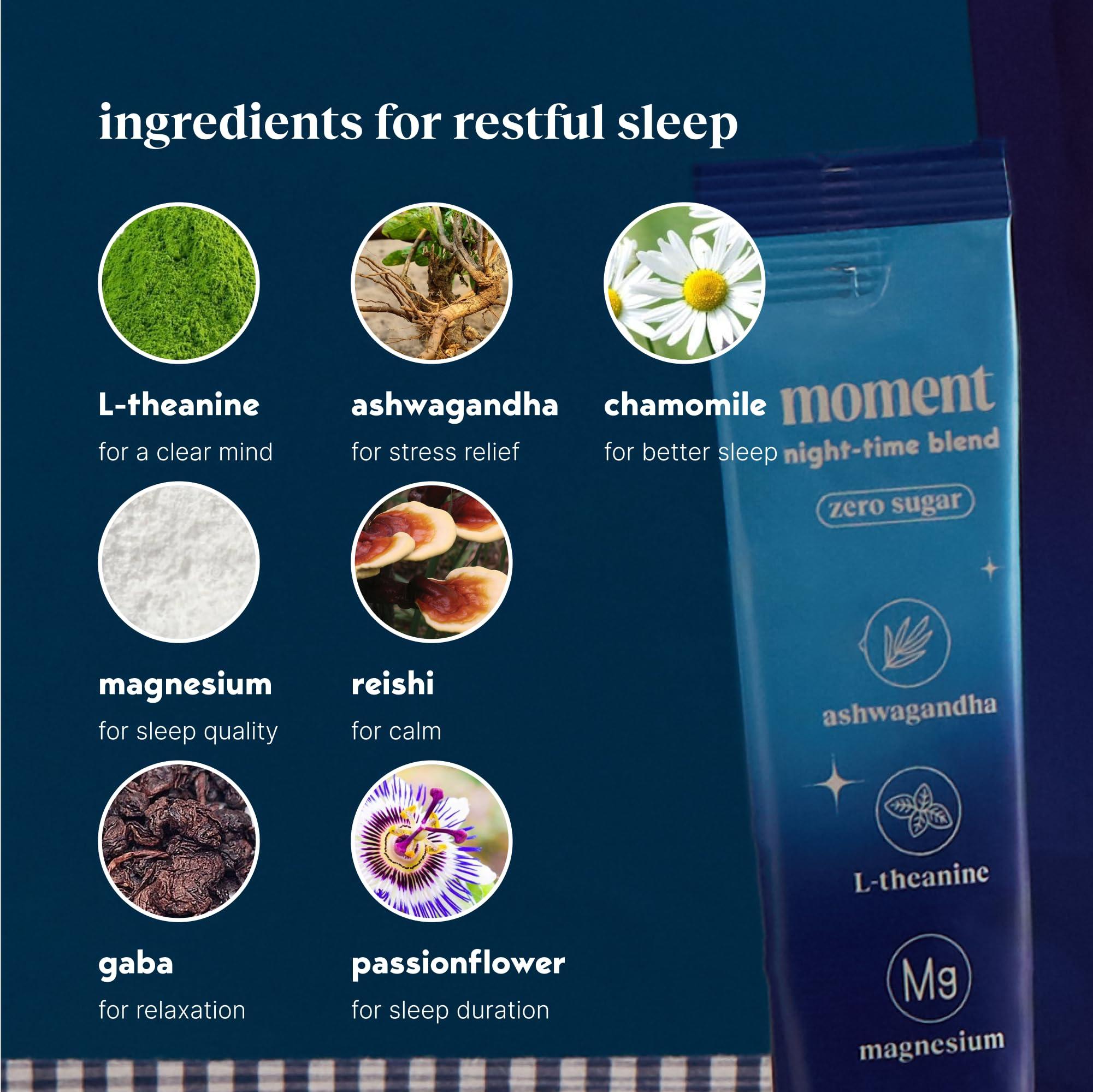 Drink Your Meditation Moment Sleep Powder (SHARK TANK) | Hot Chocolate | Melatonin Alternative | 0 Sugar | Low Calorie | Mushroom Drink | Adaptogens, Reishi, GABA, Magnesium, Chamomile | Keto | Dairy Free | 15 Servings