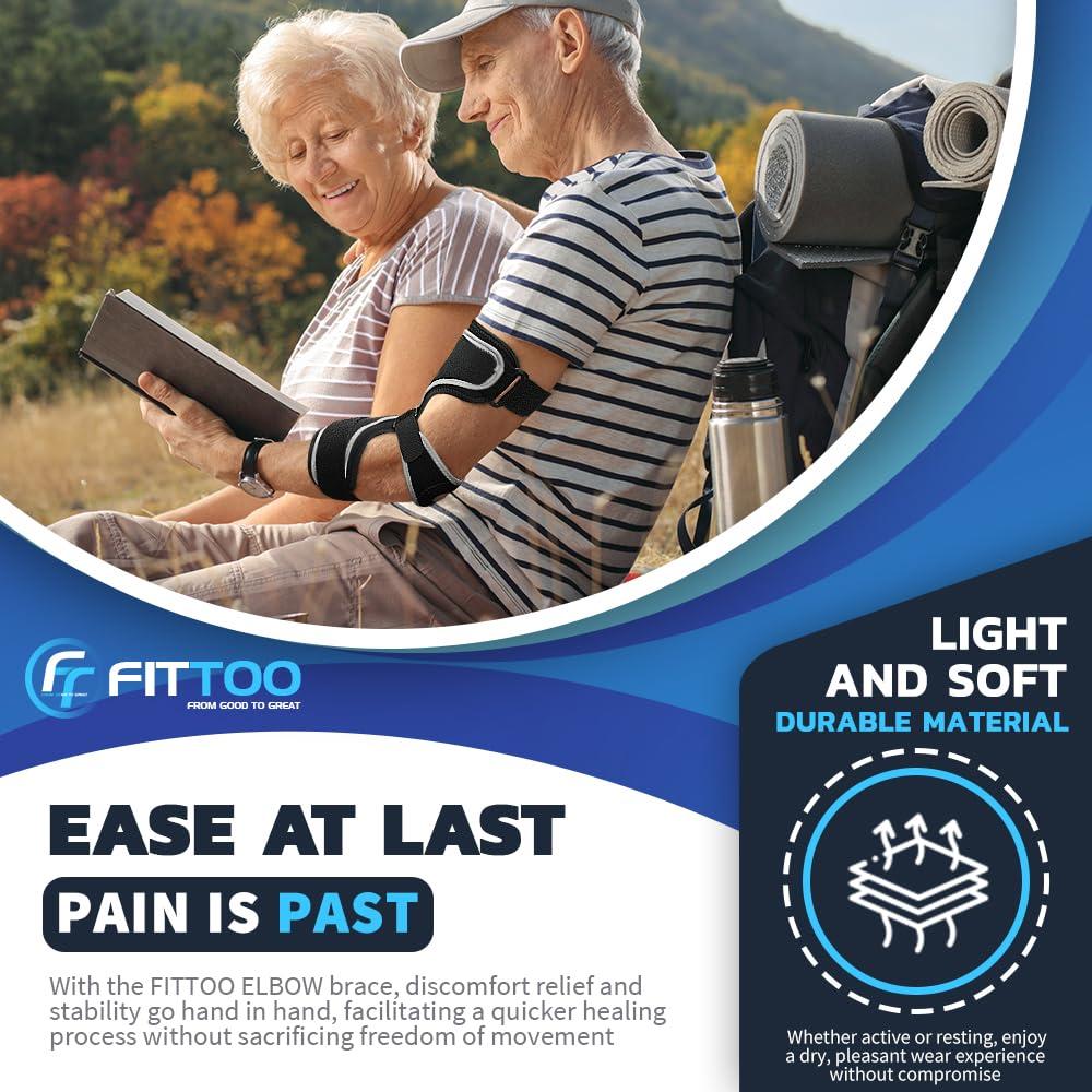 FITTOO FITTOO Elbow Brace for Cubital Tunnel Syndrome, Arm Ulnar Nerve Brace Support for Elbow Discomfort, Tendonitis, Prevent Elbow Excessive Bending, Fit Left & Right Men & Women Arm