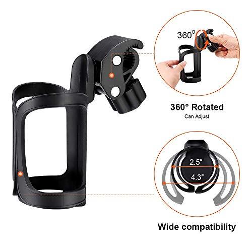 ISSYZONE Wheechair Drink Cup Holder with 5 Pockets Side Storage Bag, Ideal Gift for Your Family and Friends