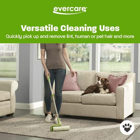 Evercare Evercare Pet Mega Lint Roller Value Pack with Two 50-Sheet Refills - includes Refillable Lint Roller, Adhesive Sheets, Versatile Cleaning Uses, Home and On-The-Go Use, Extendable Handle