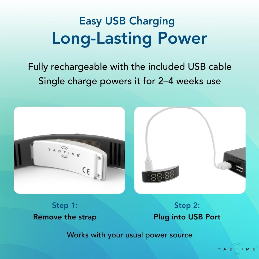 Tabtime Tabtime Vibrating Alarm Reminder Watch - with up to 10 Silent Personal Alarms or Pill Reminders per Day