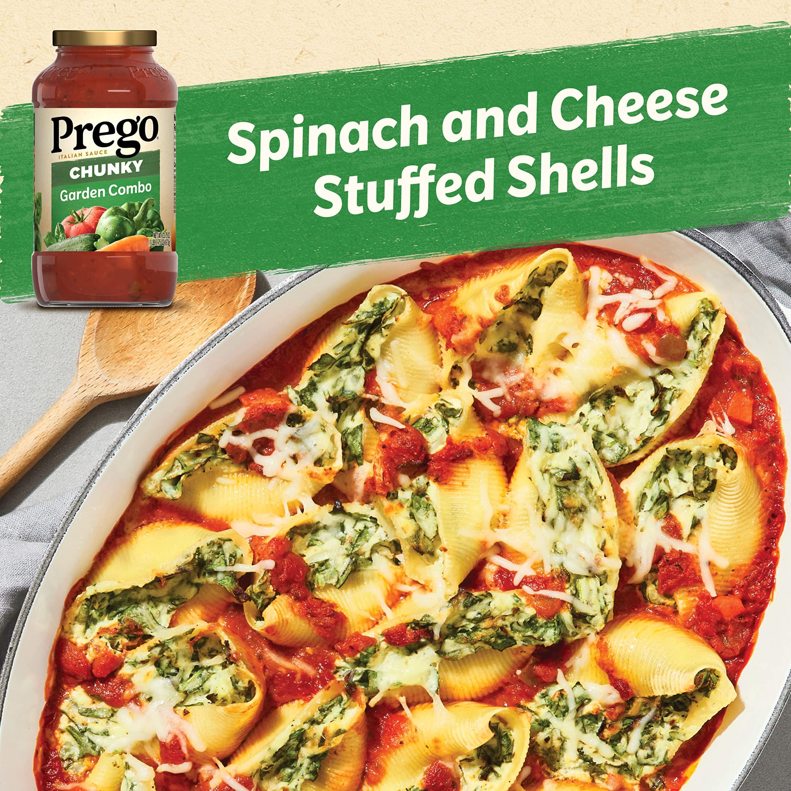 Prego Prego Chunky Garden Combo Pasta Sauce, 23.75 Oz Jar (Case of 12)