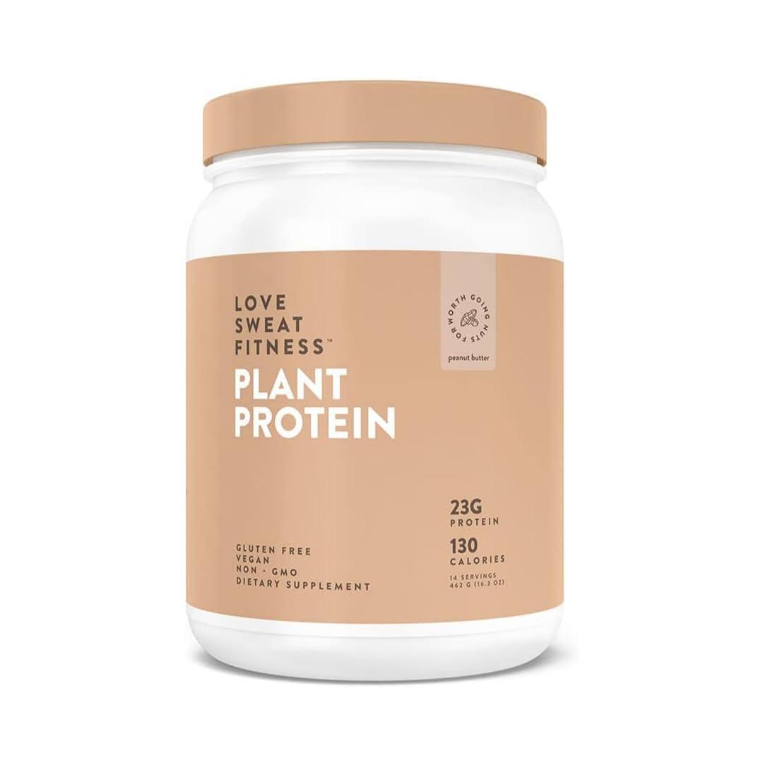 Love Sweat Fitness Love Sweat Fitness Organic Vegan Protein Powder | Peanut Butter | 23g Protein, 14 Servings, Plant Based, Gluten Free, Non-GMO