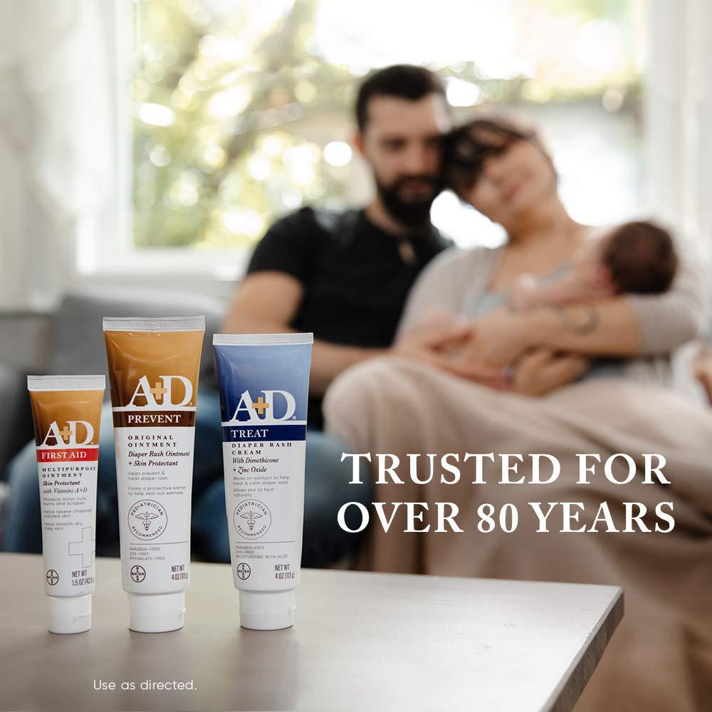 A+D A+D First Aid Ointment, Multipurpose Dry Skin Moisturizer and Skin Protectant, 1.5 Oz (Pack of 3)