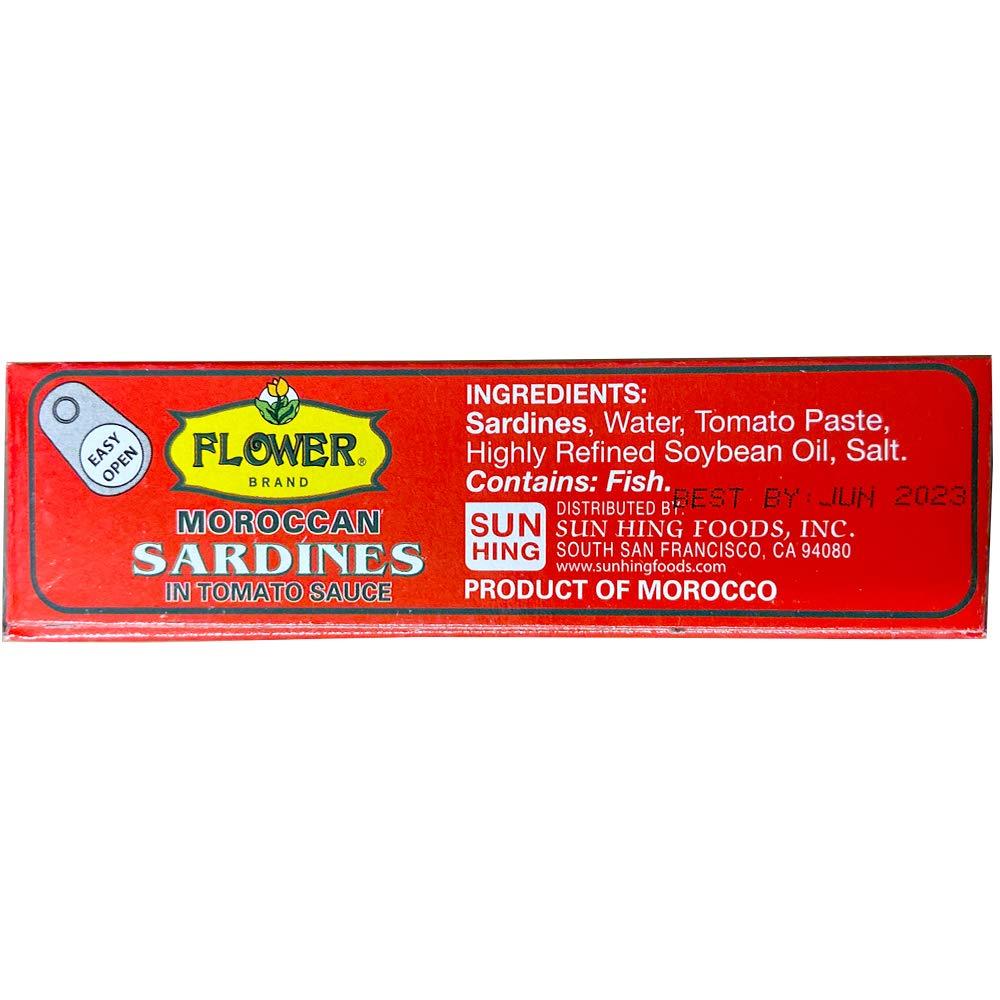 FLOWER Flower Brand Morocco Spiced Sardines Olive Oil and Tomato Sauce Wild Sardines Canned 4.38 ozPack of 10