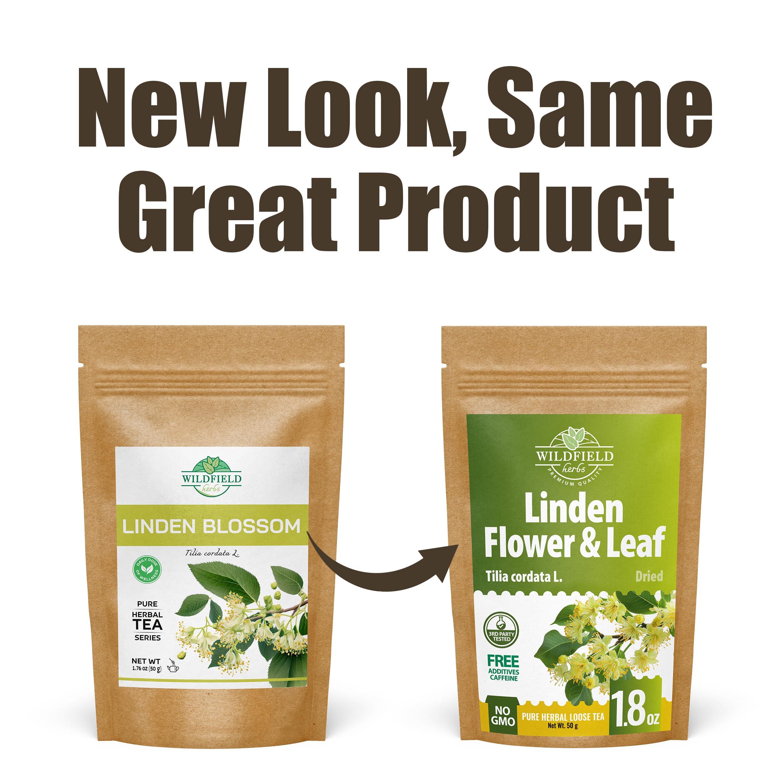 WILDFIELD HERBS 1.8 oz. Linden Tea Dried Linden Flower Tea Herbal (Tilia cordata) - 50g Linden Flowers Tea Herb Lipa