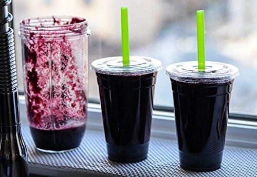 EcoQuality Individually Wrapped Jumbo Drinking Straws For Bubble Tea, Smoothies Extra Wide, Milkshakes, Slushies, Party Straws - Assorted Colors, Disposable Straws, Jumbo Long Straws (8 inch x 0.5 inch) (400)