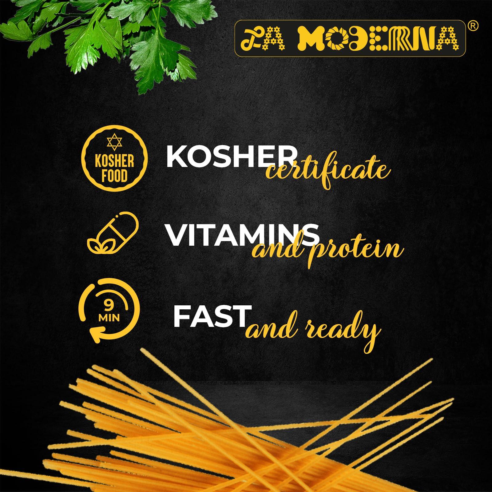 La Moderna LA MODERNA, Spaghetti, Pasta, Hecha con Smola de Trigo Durum, Enriquecida con Vitaminas y Hierro, 7 oz, Pack de 20