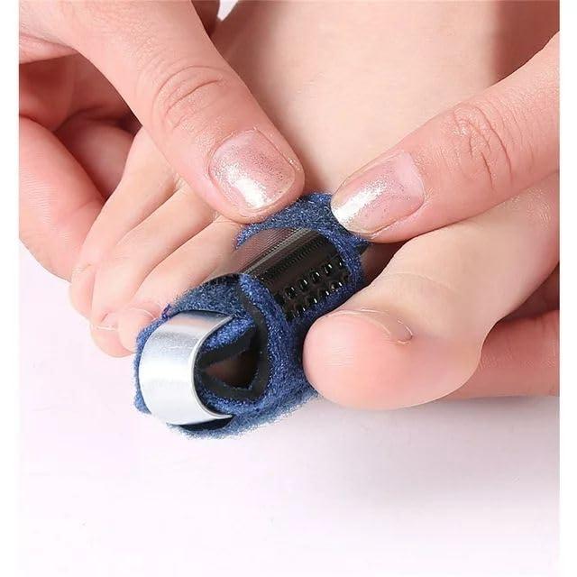 Luhaomisky 2Pcs Blue Small Toe Splints for Straightening Hammer Toe Corrector Toe Straightener Finger Support Brace Stabilizer Women Men Broken Toe Support Easy to Wear and Use,Bunion Pads,Foot Health